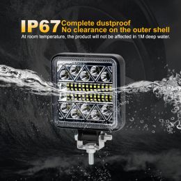 NLpearl 4" 102W Car LED Bar Work Light 12V 24V Off Road Accessories 4x4 Atv Spot Flood Flash Truck Suv Driving Fog Headlight