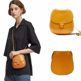 solid Color PU leather Crossbody Bags For Women 2020 Saddle Shape Brand Shoulder Menger Bag Retro Small Designer Female Pouch R8U1#