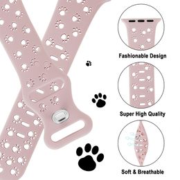 Leopard Engraved Strap For Apple Watch Band 44mm 40 45 49mm 41 38 42mm silicone band for iwatch series 7 se 3 6 8 ultra bracelet