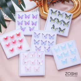 Stud Earrings Zoshi 6pcs Simple Set Silver Plated Fashion Small Butterfly Sweet Female Mini High-End Jewelry