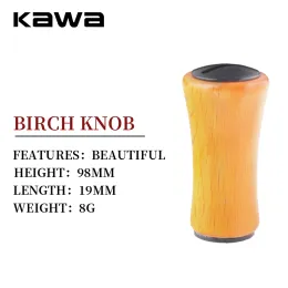 Reels Kawa Fishing Reel Handle Knob Birch Wood Material Carbon Handle With Wood Knob For S/D Spinning And Casting Reel DIY Accessory