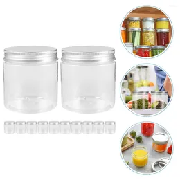 Storage Bottles 12 Pcs Aluminum Lid Mason Jars Glass Canister Household Containers Portable Food Small With Mini Holder