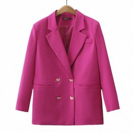 2023 Herbst Frauen Anzugjacke Plus Größe Freizeitkleidung Britischer Stil Love Butt Fi LG Sleeve Blazer Kurve Outwear A8HU #