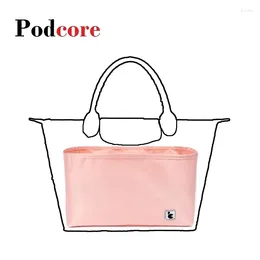 Cosmetic Bags Nylon Bag Inner Liner Large Medium Small Pockets Sorting Separation Storage Lining Cases