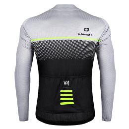 Men Cycling Jersey Long Sleeve Reflective Full Zip Bicycle Shirts MTB Cycling Clothes Racing Mountain Bike Sportswear Clothing