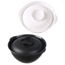 Dinnerware Sets 2 Pcs Microwaveable Bowl Ramen With Lid Convenient Serving Soup Fruit Instant Noodle Pp