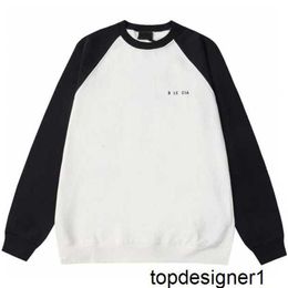 Designer High quality trendy brand B family loose and comfortable pure cotton long sleeved T-shirt for couples Korean version trendy brand English top DA60