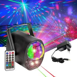 Party Lights Disco Ball Lights 2 in 1 Dj Disco Lights Stage Lights Sound Activated Strobe Lights Christmas Wedding Home Decorati