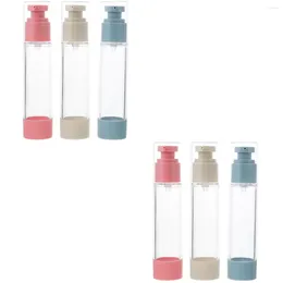 Storage Bottles 6 Pcs Hand Soap Dispenser Push Bottle Lotion Travel Empty Container Sub