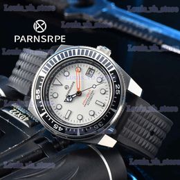 Other Watches PARNASREE 42.5 mm automatic mens NH35A ment date luminous dial rubber strap sapphire crystal aluminum bezel T240329