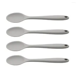 Spoons 4 Pcs Silicone Spoon Non-stick Home Cooking Tools Kitchen Utensils Decor Mixing Vintage Stirring Small