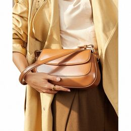 zr DIARY Saddle Bags Women Genuine Cow Leather Underarm Bag Commuting Single Shoulder Crossbody Bag Handbags W11033 u5Wh#