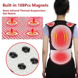 Tourmaline Self-heating Magnetic Therapy Support Belt Shoulder Back And Neck Massager Spine Lumbar Brace Posture Corrector