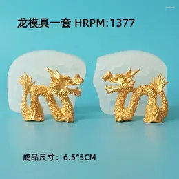 Baking Moulds Chinese Style Patterned Dragon Silicone Mold Phoenix Flip Sugar Chocolate Cake Edge