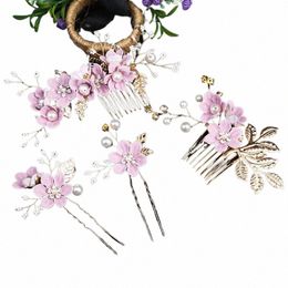 rhineste Fr Wedding Hair Combs Crystal Bride Hairpin Headdr Prom Bridal Crown Elegant Headpiece Hair Jewellery Accory w1T7#