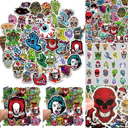 50pcs Waterproof Laptop Skull Horrible Stickers Graffiti Patches Decals for Car Motorcycle Bicycle Lage Skateboard and Home Appliance