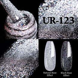 UR SUGAR 7.5ml Silver Gold Reflective Glitter Nail Gel Polish Shiny Red Diamonds Clear Glitter Nail Polish Home DIY