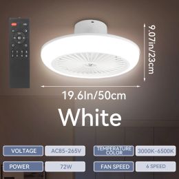 72W Ceiling Fan Ceiling Light 85-265V Ceiling Fans with Light and Remote 3 Colours Dimmable Ceiling Lamps for Living Room Bedroom