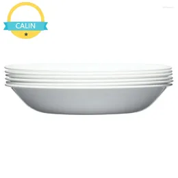 Plates Classic Winter Frost White Set Of 6 Pasta Bowls 20-oz