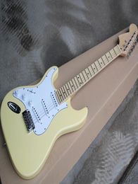 Left Handed Light Yellow Electric Guitar with White PickguardScalloped Maple FretboardCan be Customised as reques2325643