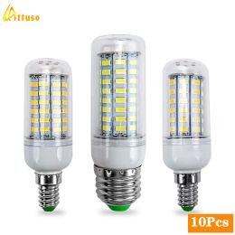 10pcs/lot LED Bulb Lamp E27 E14 AC 220V 24 36 48 56 69 72Leds Light Bulbs Lampada LED Diode Lamps Energy Saving Lights for Home