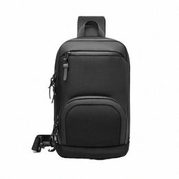 ozuko ipad Bags Waterproof Oxford Short Travel Menger Bag Casual Chest Bag Quality Male USB Charging Crossbody Bag 85Tg#