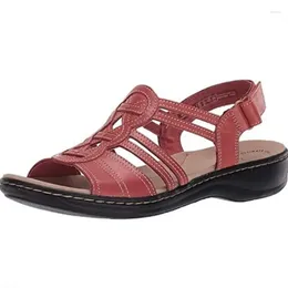 Casual Shoes Sandalias Soft Sole Flat Bottom Sandals Women 2024 Summer Open Toe Beach Solid Color Shoe Large
