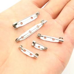 50pcs 15 20 25 30 35mm 40mm 7 Color Brooch Clip Base Pins Safety Pins Brooch Settings Blank Base For DIY Jewelry Making Supplies