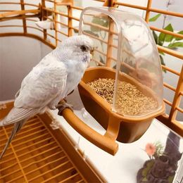 Other Bird Supplies Hanging Feeder Box Outdoor Transparent Anti-splash Anti-sprinkling Food Container Cage