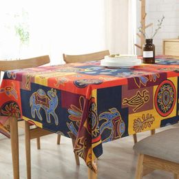 Table Cloth Colourful Ethnic Style Patchwork Rectangle Tablecloth