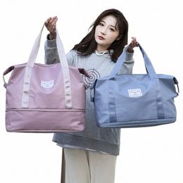 women's Travel Tote Large Capacity Expandable Capacity Waterproof Foldable Dry Wet Separati Travel Bag Korean Fitn Yoga Bag m8Ai#