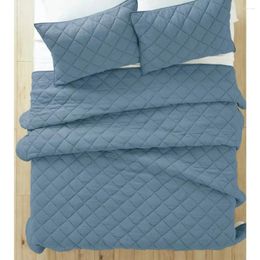 Bedding Sets Blue Diamond Gauze Quilt King Set