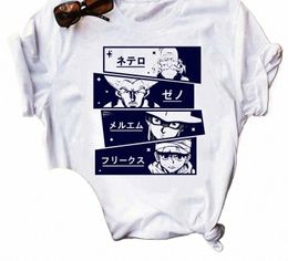 japanese Anime Hunter x Hunter Graphic Print T Shirt Fi Casual Vintage Short Sleeve Plus Size T Shirt Women 79X7#