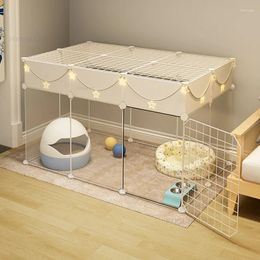 Cat Carriers Cages Home Pet Fence Indoor Transparent Isolation Baffle Super Large Space Cage House Product E