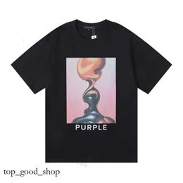 Purple Shirt Mens T Shirt Designer T Shirts Women Tshirt Graphic Tee Sports Clothing Clothes Tshirts Cotton Street Graffitir High Street Hipster Loose 906