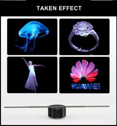 3D Hologram Projector Fan Remote Wifi Control 27-52cm Commercial Advertise Display Hologram Projector Ceiling Bracket