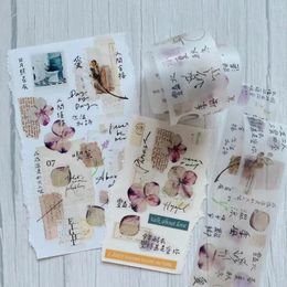 Gift Wrap Shiwu Studio Collage 07 Washi PET Tape For Plan Card Making DIY Scrapbooking Decorative Sticker