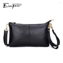 Shoulder Bags Genuine Leather Women Messenger Bag Female Envelope Clutch Crossbody Purse For 2024