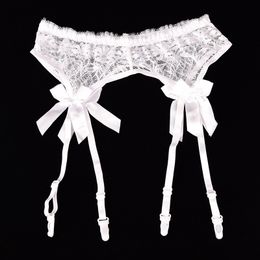 Sheer Lace Ligas Sexy Top Thigh Highs Garter Belt Stockings Bondage Lingerie Garter Belt Suspender Set