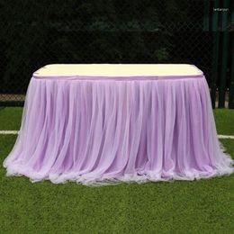 Table Skirt Wedding Tutu Tulle Fabric For Decoration Party Textile Home Garden Tablecloths Supplies
