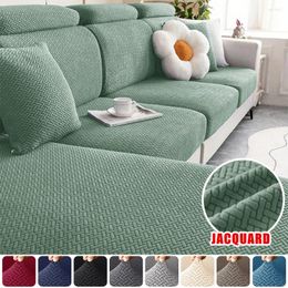 Chair Covers Jacquard Sofa Sectional Cushion Spandex Stretch Furniture Protector Solid Couch Cover Anti-dust Living Room