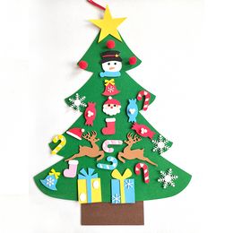 DIY Felt Christmas Tree Merry Christmas Decorations For Home 2022 Christmas Ornaments Noel Navidad Xmas Gifts New Year 2023