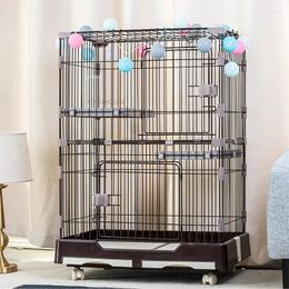 Cat Carriers Modern Iron Mesh Cage Indoor House Villa Supply Free Space Big Household With Drawers