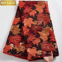 SJD LACE French Brocade Lace Fabric 2023 Newest African Lace Fabric Embroidery Jacquard Tissue For Women Wedding Party Dresses