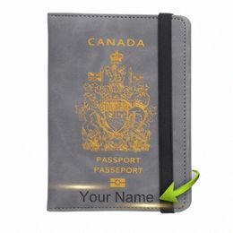 custom name Canada Rfid Passport Cover Travel Wallet Women Men Cards Case Cover Passport Holder Document Traval Accories Gift k7WT#