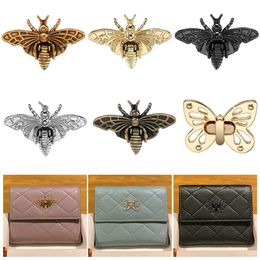 Fashion High Quality Retro Turn Lock Bee Shape Metal Buckles Handbag Purse Bag Clasp Hardware DIY Leather Crafts Accessories 240327