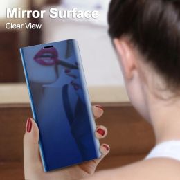 For xiaomi mi 11i case Luxury Smart Mirror Flip Cases for xiaomi mi11i mi 11i xiaomi11i Stand Holder Phone Cover Coque