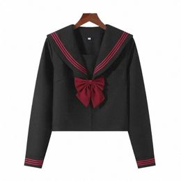 suit Skirts Girl Anime Student Orthodox School Style Korean College Japanese Top Sailor Uniform Class BLACK Cosplay 14JT#