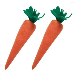 Decorative Flowers 2pcs Carrots Artificial Fabric Carrot For Decor Vegetables Non Woven Farm Fresh Party