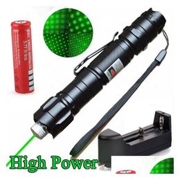 Laser Pointers 009 Green Pen 532Nm Adjustable Focus Battery And Charger Eu Us Plug With Bags Package Drop Delivery Electronics Gadgets Ot9Tv